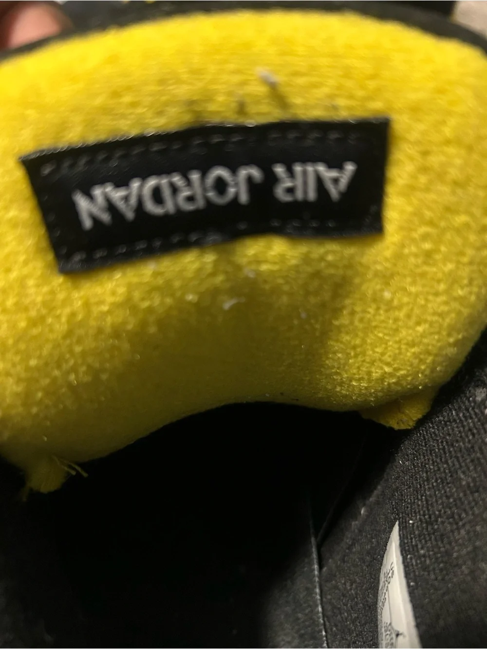 Jordan Men's Sneakers - Black/Yellow Retro Style